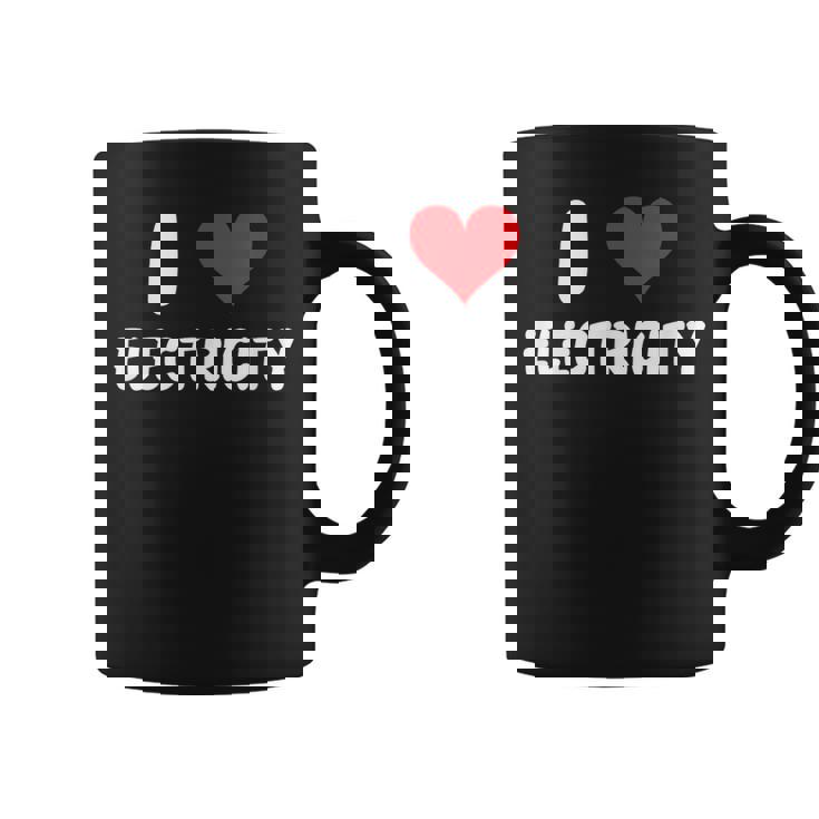 I Love Electricity ハート 電気技師ユーティリティ電気 コーヒーマグ