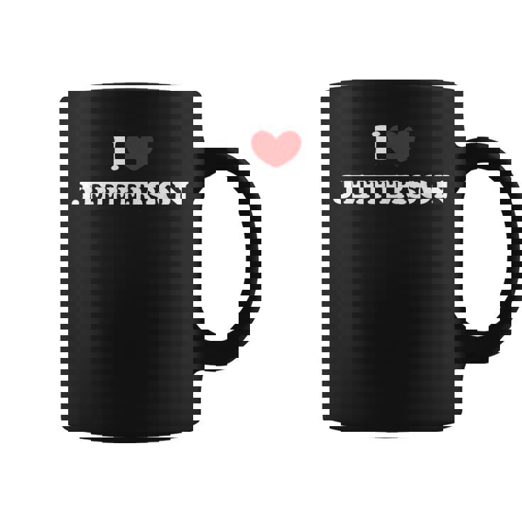 I Love Jefferson 私は愛する Jefferson コーヒーマグ