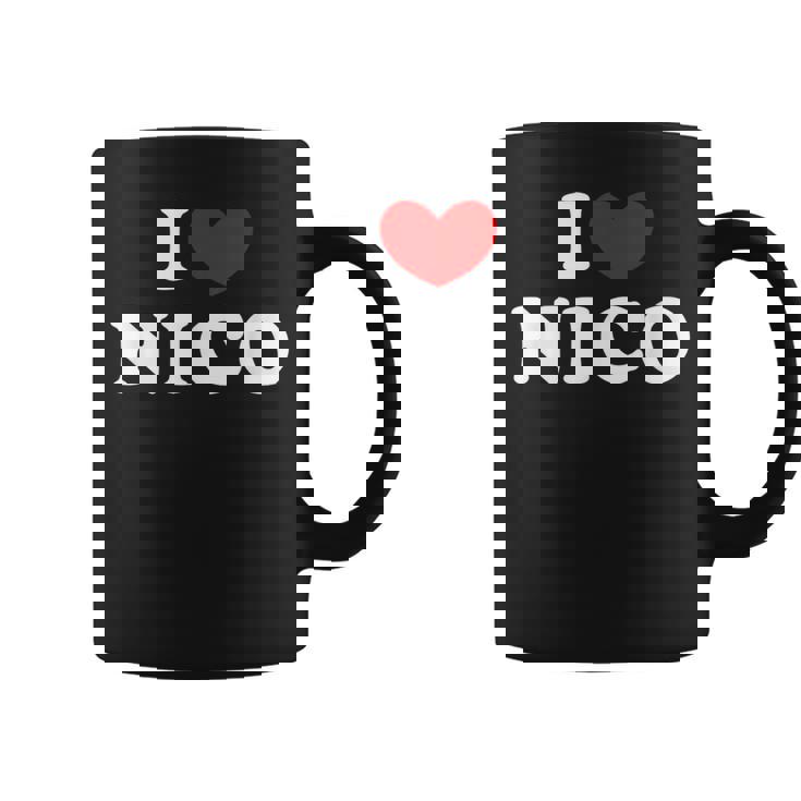 I Love Nico Amo Nico Taza de café