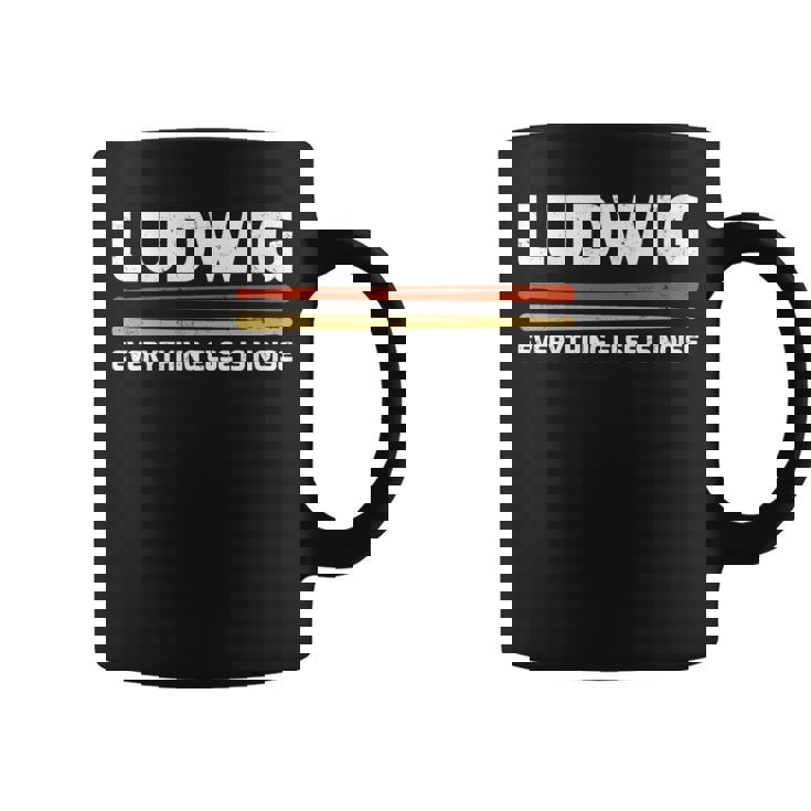 Ludwig Everything Else Is Noise クラシック音楽ドラムスティック 長袖tシャツ コーヒーマグ