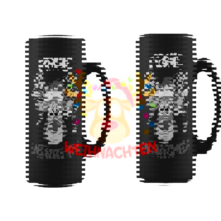 Lustige Rentier Frohe Weihnachten Tasse