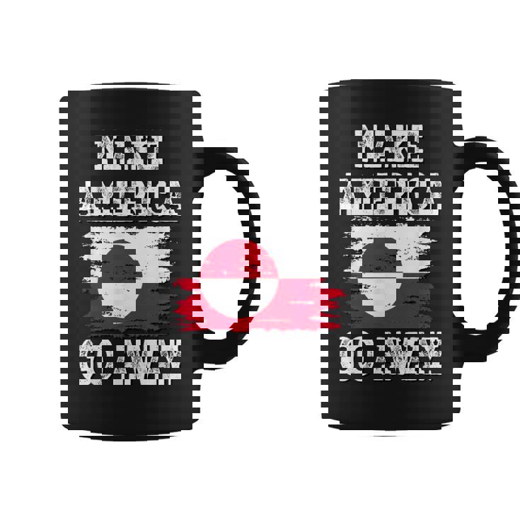 Make America Go Away グリーンランド国旗 アンティーク調 コーヒーマグ