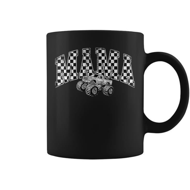 Mama Retro Monster Truck Family Crew Birthday Matching Coffee Mug