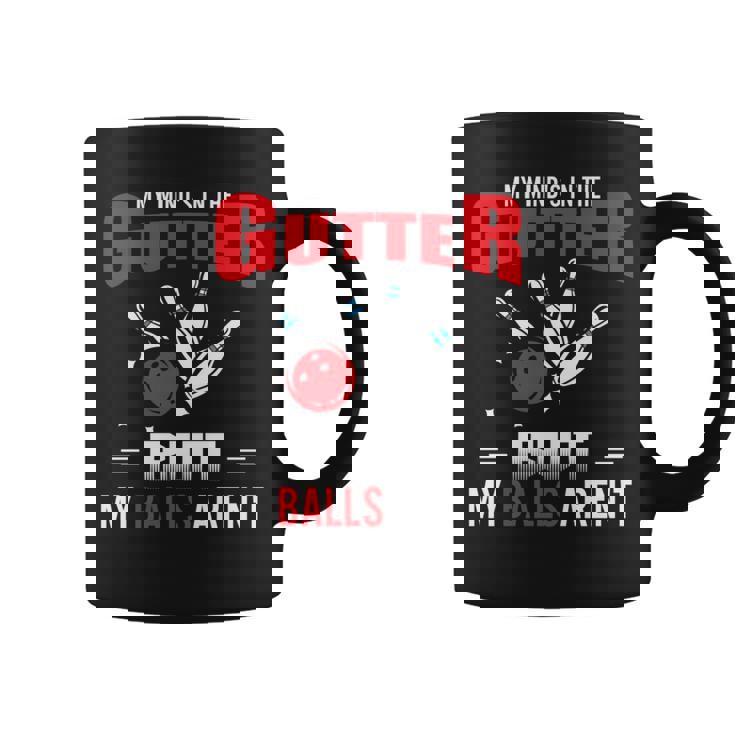 My Mind's In Gutter But Balls Arnot Cool ボーリング 長袖tシャツ コーヒーマグ