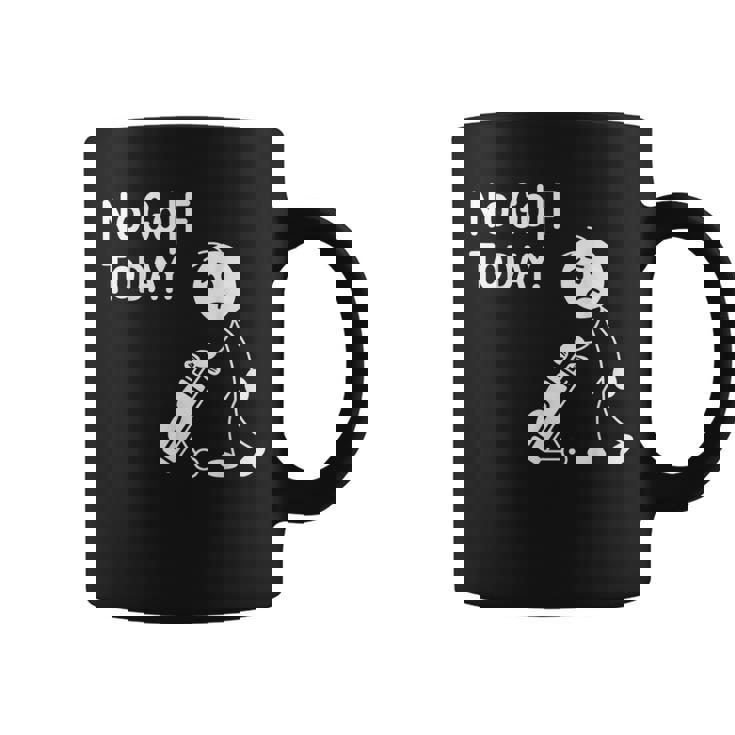 No Golf Todayadtick Man ユーモア ゴルフカートを押す コーヒーマグ