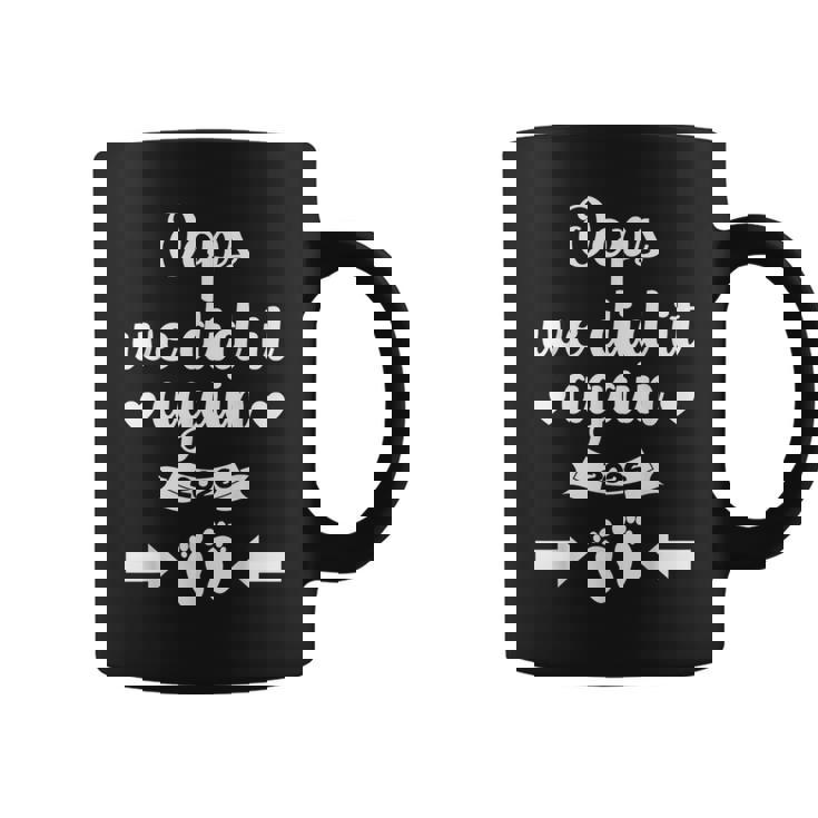 Oops We Did It Again 2026 Mom Dad Baby Announcement Coffee Mug