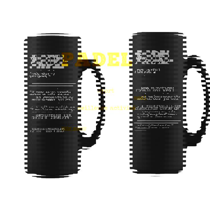 Padel Définition Cadeau Padel Homme Humour Joueur Tasse