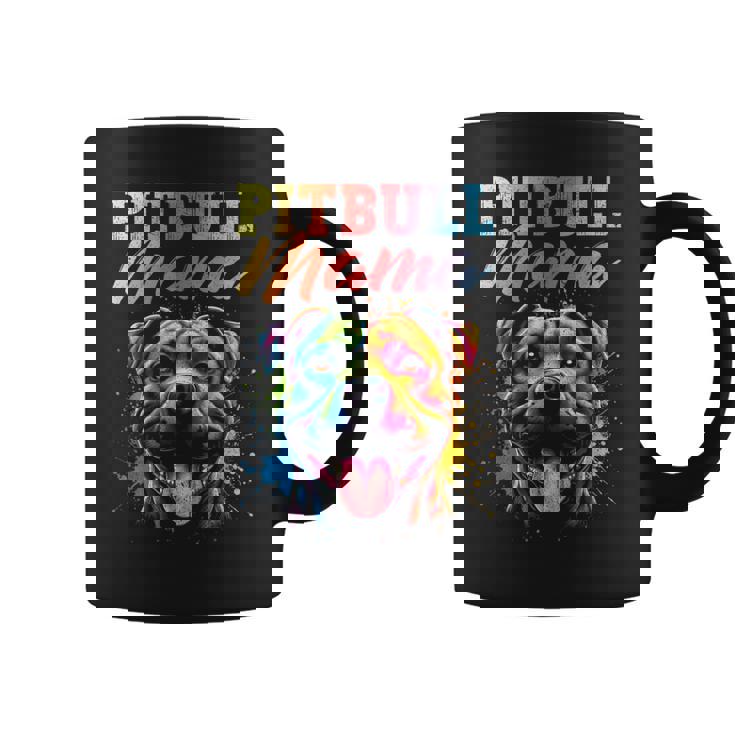 Pitbull Mama Colorful Pittie Mom Dog Lover Mother's Day Coffee Mug