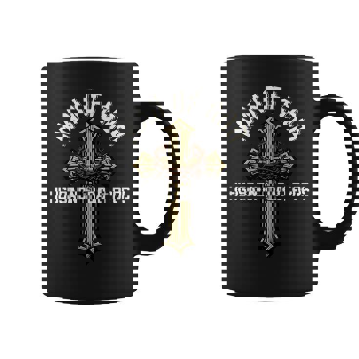 Proud Husband Dad Pops Father's Day Christian Cross Coffee Mug