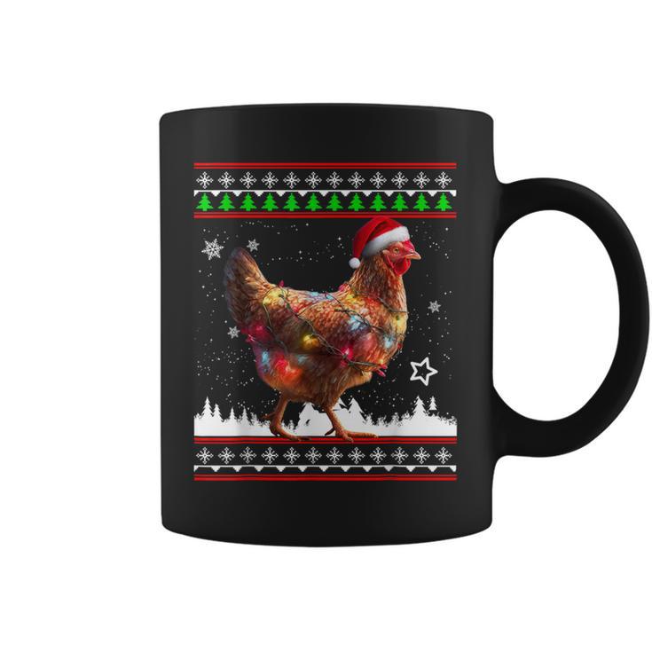 Pull Moche De Noël Amusant Père Noël Poulet Tasse