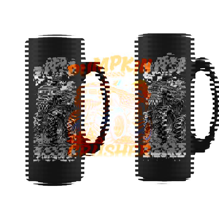 Pumpkin Crusher Monster Truck Ghosts Halloween For Boys Coffee Mug