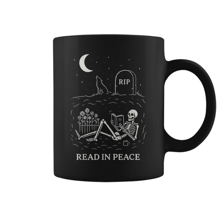 Read In Peace – Motifquelette Amusant Pour Les Amateurs De Livres Tasse