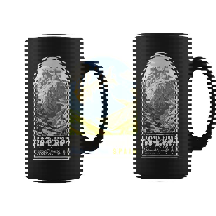Recuerdo Deiaje Retro Del Parque Nacional De Los Picos De Europa Taza de café