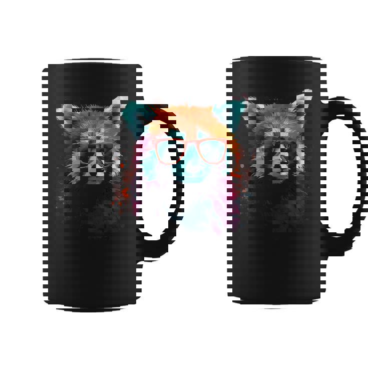 Red Panda サングラスアートワーク コーヒーマグ