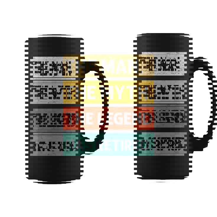 Retirement Retro Vintage Style The Legend Has Retired Men Coffee Mug