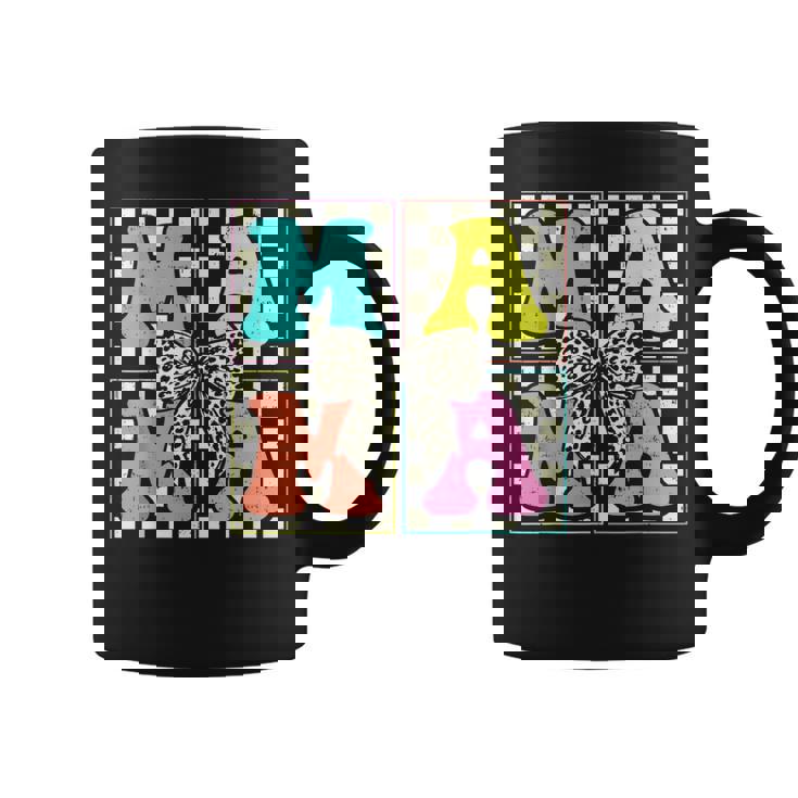 Retro Checkered Mama Coquette Bow Mother’S Day Mom Coffee Mug
