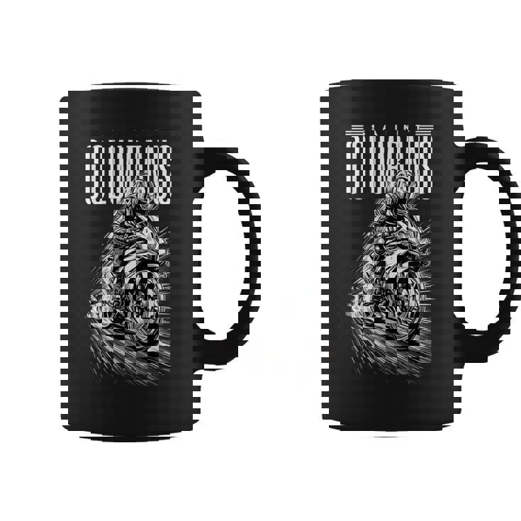 San Columbano Patrón De Los Motociclistas Motocicletas Taza de café