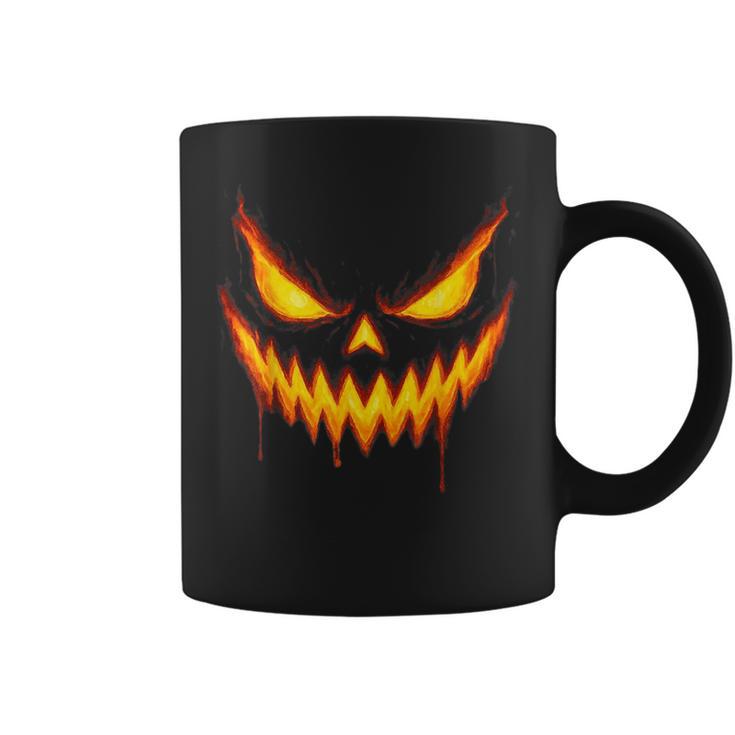 Scary Jack O Lantern Carved Pumpkin Face Halloween Costume Coffee Mug Scary Jack O Lantern Carved Pumpkin Face Halloween Costume Coffee Mug