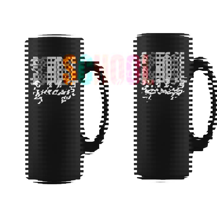 School Psychologist Rainbow Psychology Teacher Coffee Mug