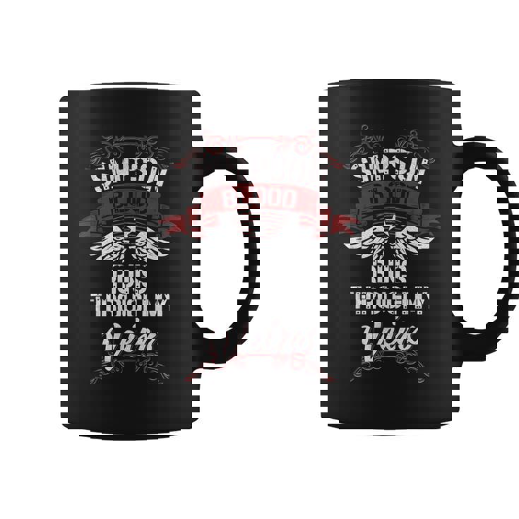 Simpson Blood Runs Through Myeins 苗字 Family コーヒーマグ