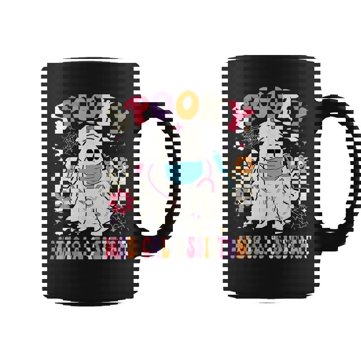 Spooky Medical Assistant Halloween Groovy Med Assistant Coffee Mug