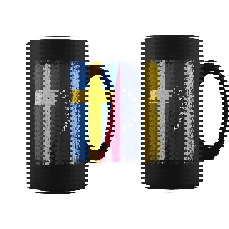 Sueciaenezuela Media Banderauecaenezolana Jersey Taza de café