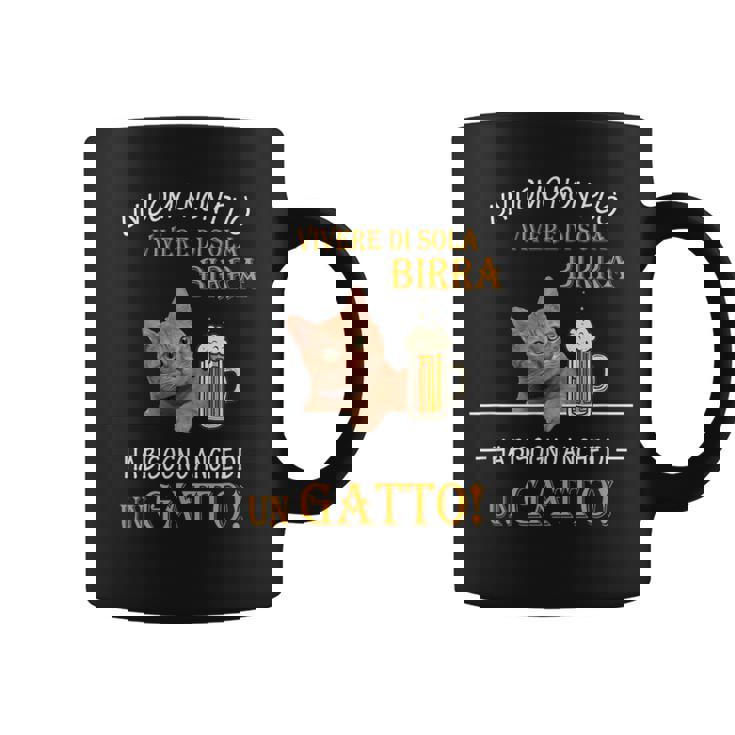 Un Uomo Non Puòivere Diola Birra Gatto Papà Gatti Tazze