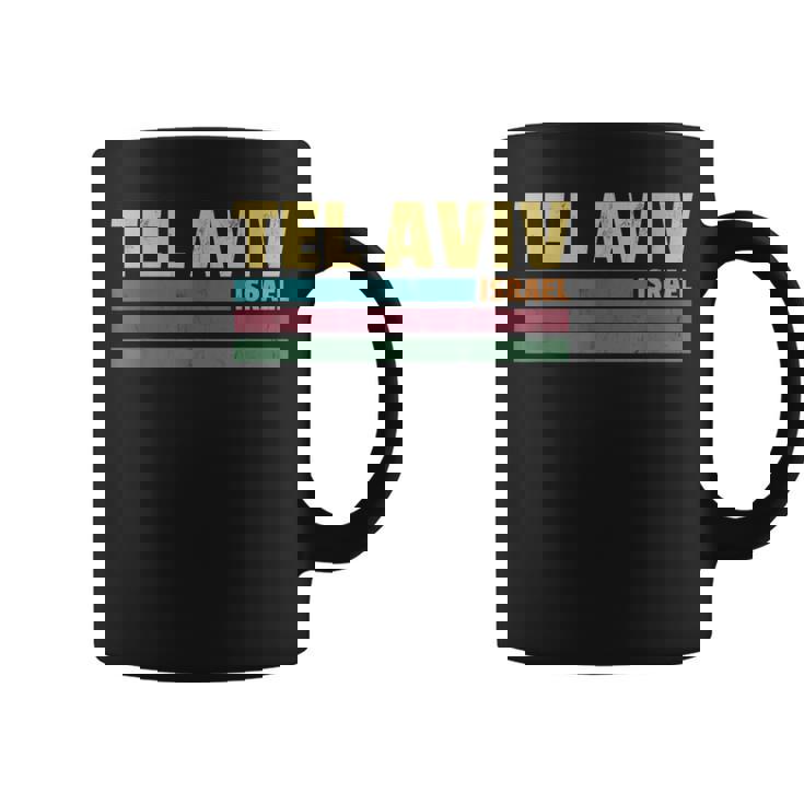 Vintage 1980Style Tel Aviv Israel Taza de café