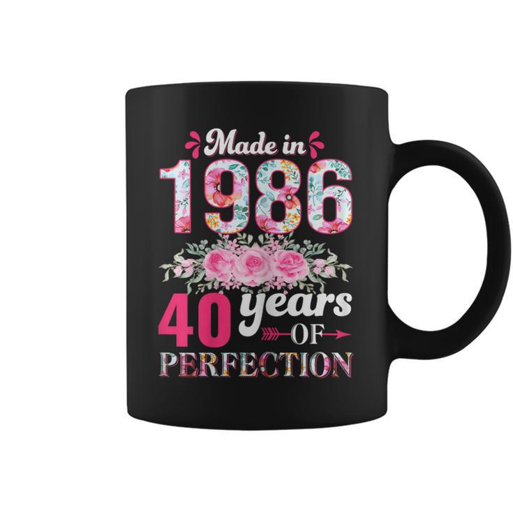 Vintage 1986 40 Años Cumpleaños Regalo Made In 1986 Taza de café
