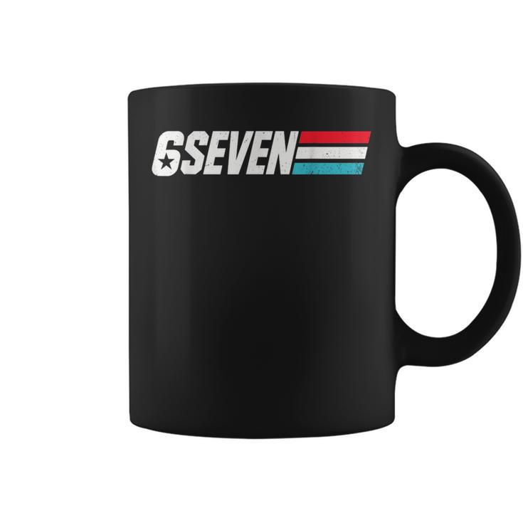 Vintage 67 Meme Retro 6 Seven Coffee Mug - Seseable