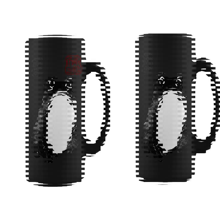 【かゑるまにあ】不機嫌な蛙 日本の侍カエル 浮世絵 かえる 日本禅美術 伝統芸術 松本奉時 ヴィンテージ タトゥーアート コーヒーマグ