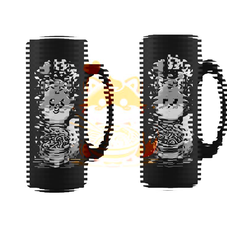 うどんが大好き カワイイきつねとうどん麺 コーヒーマグ