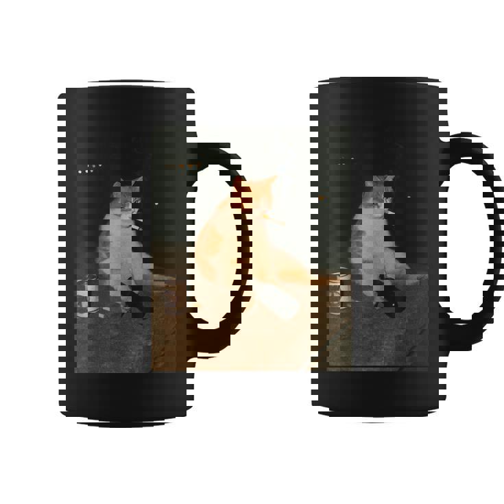 おもしろタバコ 子猫 喫煙 バカ ミーム ブレイン コーヒーマグ