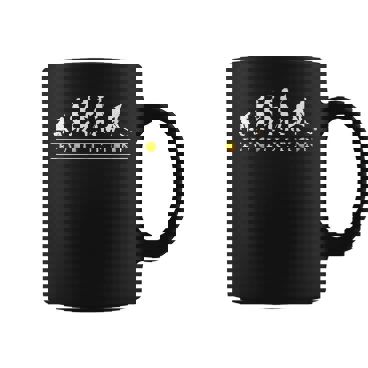 おもしろフィールドホッケー人類の進化 かっこいい ホッケーネタ デザイン フィールドホッケー選手 コーヒーマグ