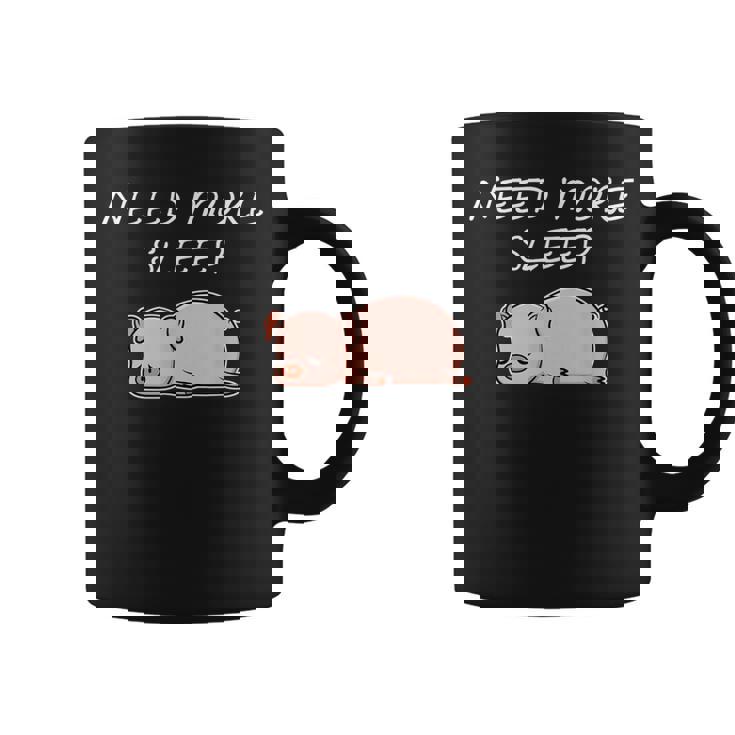 おやすみになる豚のパジャマデザイン コーヒーマグ