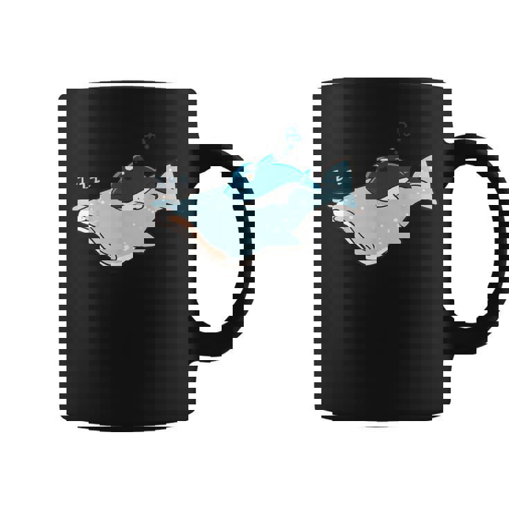 かわいい カワイイ アニメ 眠っているサメ ジンベイザメ 日本語 コーヒーマグ