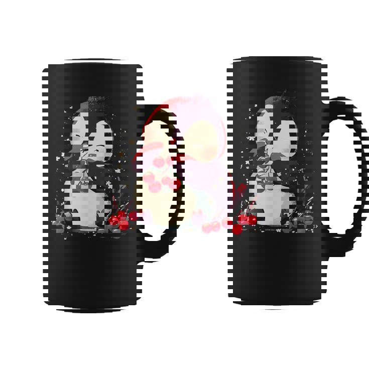 さくらんぼペンギン かわいい チェリー フルーツ アートワーク ペンギン好き コーヒーマグ