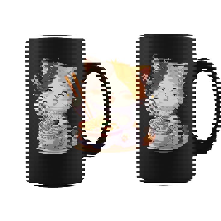 わがまま猫 ねこ ラーメン好き かわいい おもしろ マンガ 長袖tシャツ コーヒーマグ