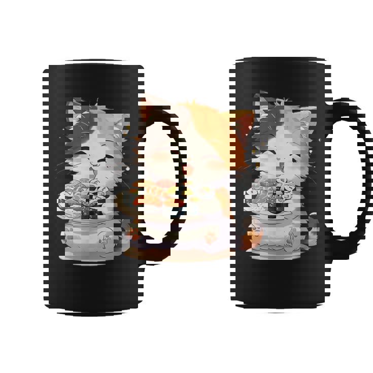 わがまま猫 寿司ねこ ラーメン好き かわいい おもしろ マンガ コーヒーマグ