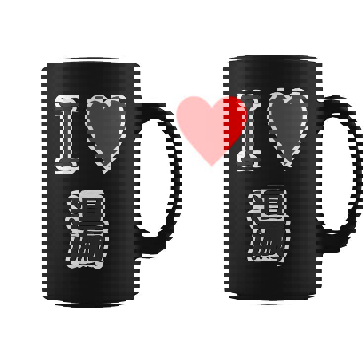 アイラブ・湯【変なデザイン屋さん】温泉 お風呂 銭湯 お土産 旅行 ハート スタッフ メッセージ・面白い デザイン コーヒーマグ