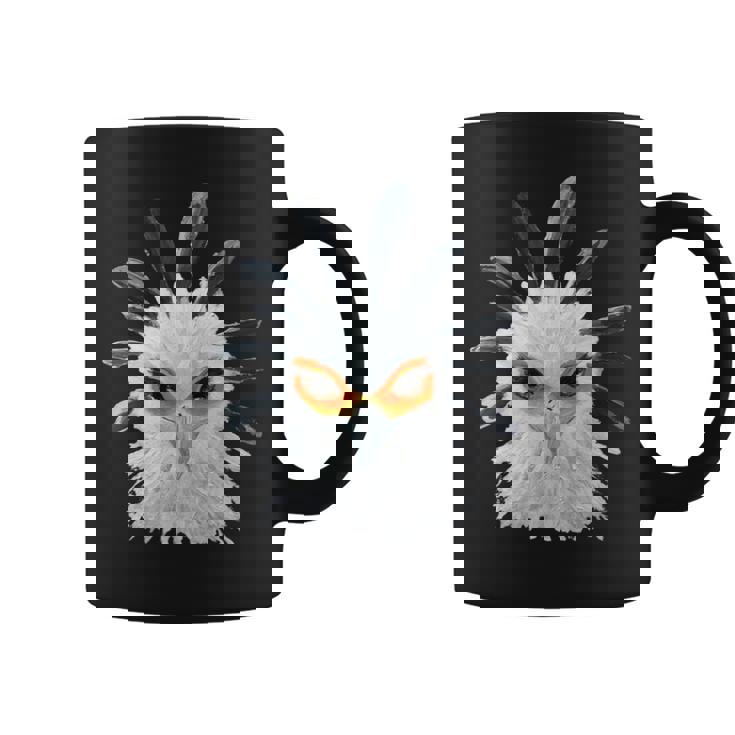 アクリル画アート ヘビクイワシ デザイン 長袖tシャツ コーヒーマグ