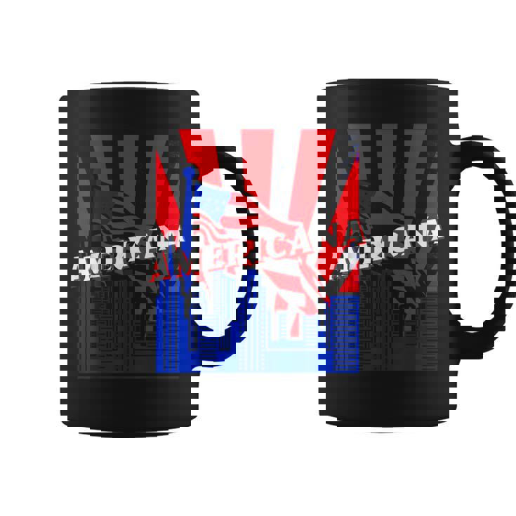 アメリカーナ、都市、旗、Bjj、柔術、Mma、ファイティング、ボックス。 コーヒーマグ
