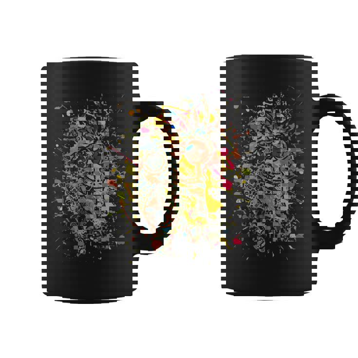 アメリカ先住民のココペリ カラフルスプラッシュ4 ファンの楽しみ コーヒーマグ