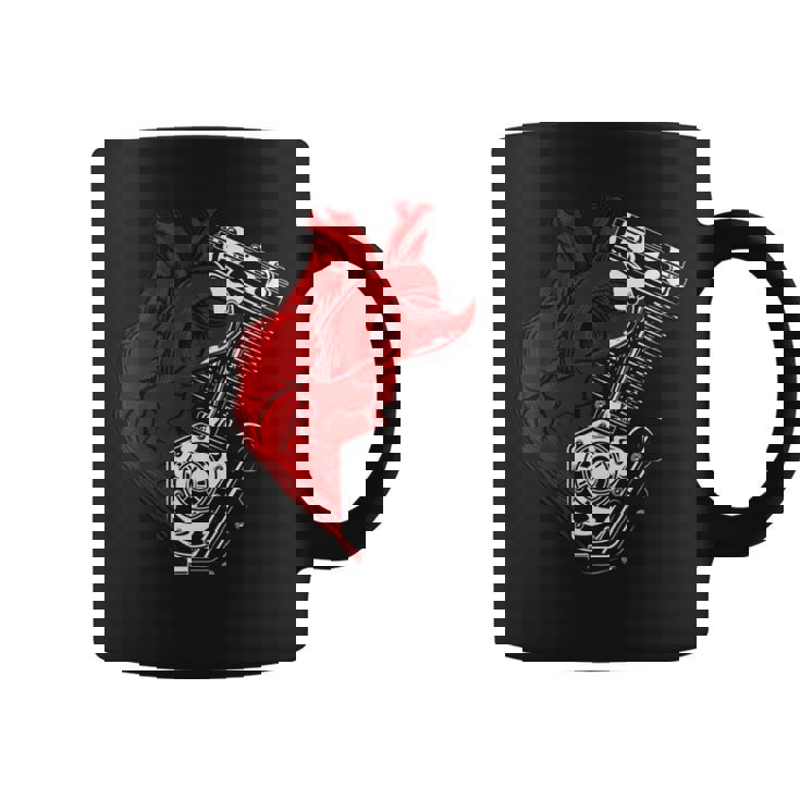 オートバイ エンジン バイカー アンチバレンタインデー 面白いグラフィック 長袖tシャツ コーヒーマグ