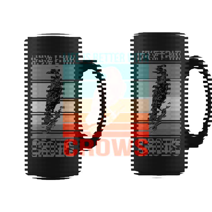 カラス ライフ・イズ・ベター バード鳥類学 カラス コーヒーマグ