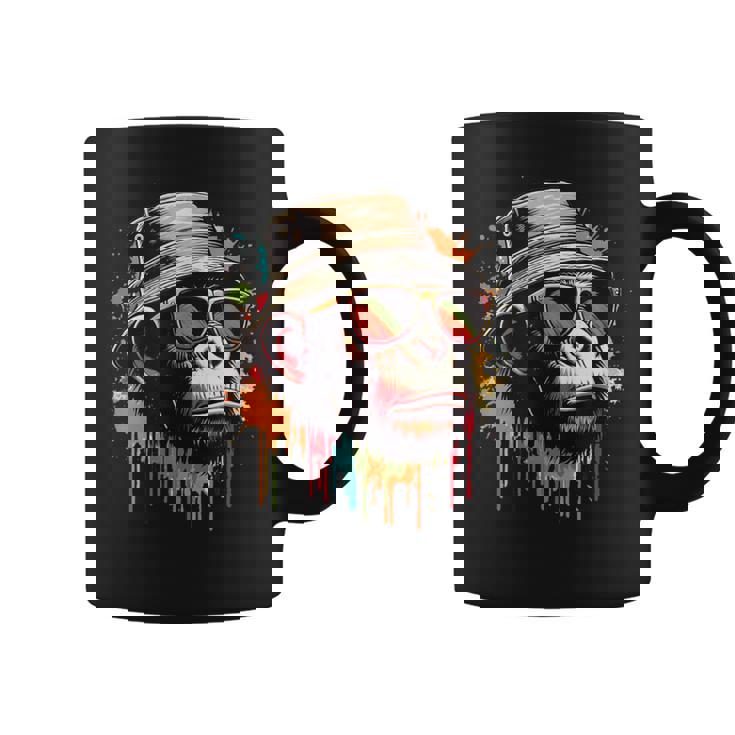 カラフル エイプ クール ヴィンテージ グラフィティ グラフィックアート コーヒーマグ