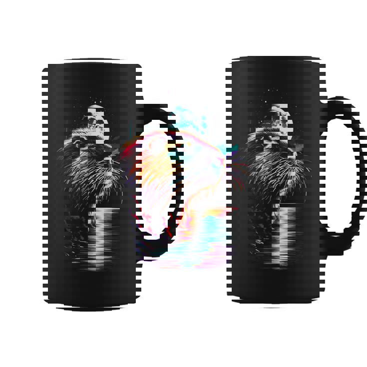 カラフル ヌートリア スピリット 動物 かっこいい イラスト アート コーヒーマグ