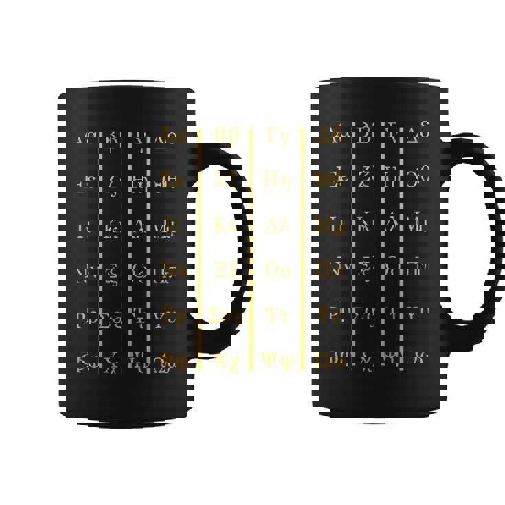 ギリシャアルファベット文字 ギリシャ語愛好家 長袖tシャツ コーヒーマグ