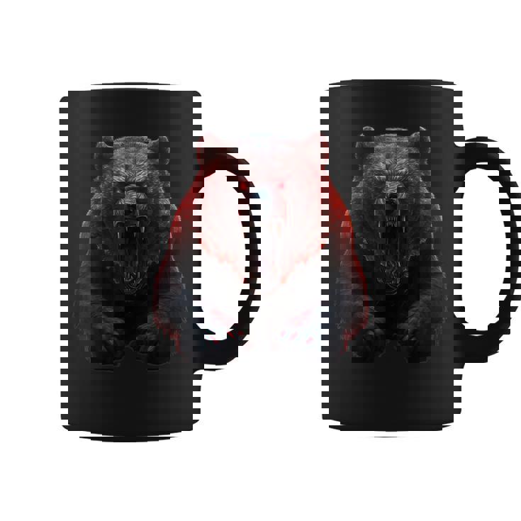 クマ、怒ったグリズリーベア、危険なホラーベア コーヒーマグ