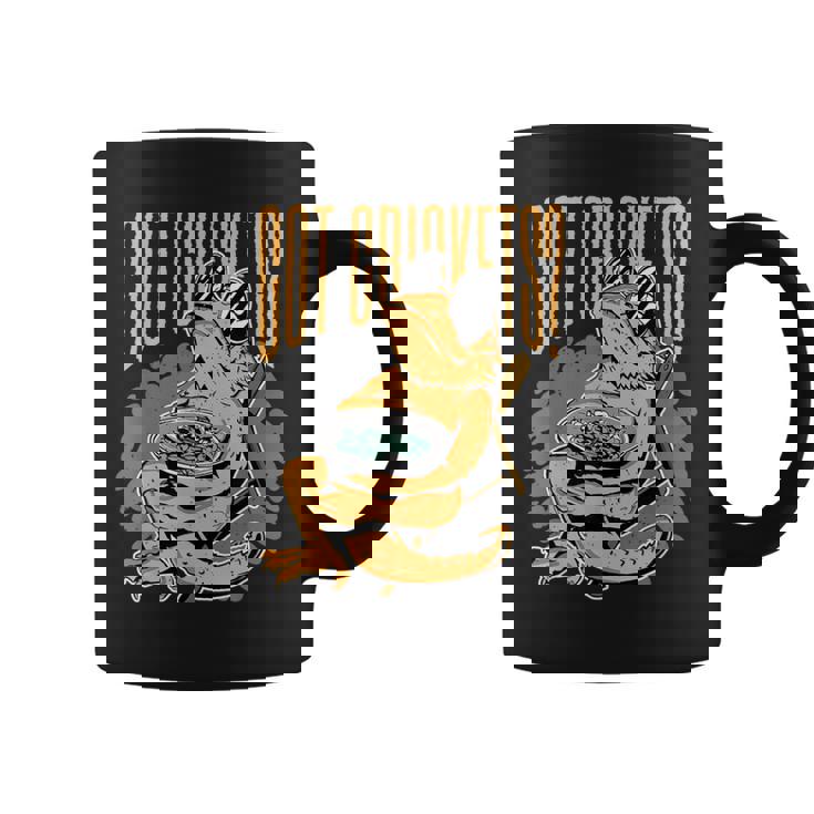 コオロギを手に入れましたか？フトアゴヒゲトカゲ コーヒーマグ